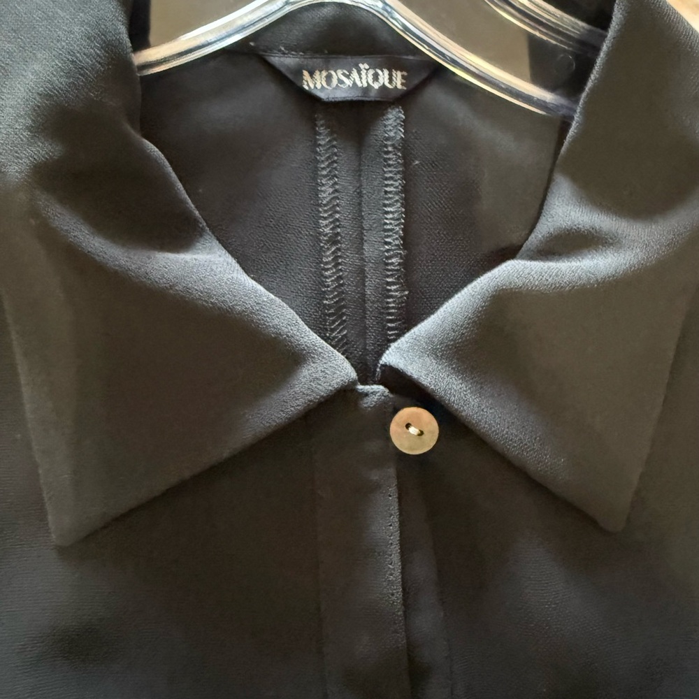 Mosaique Black Collared Shirt